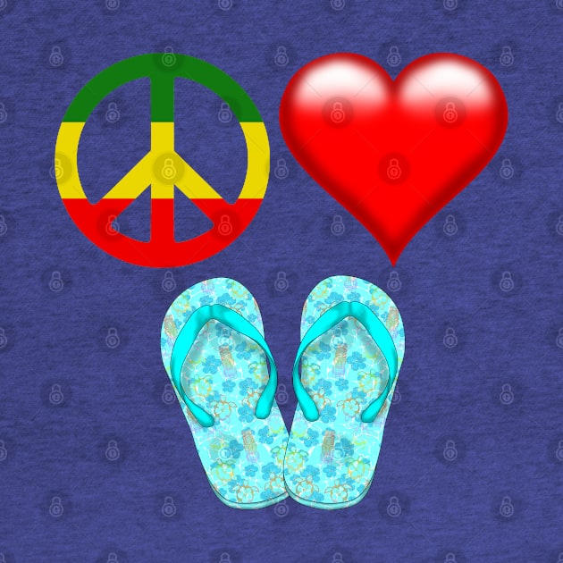 Peace Love Flip Flops by macdonaldcreativestudios